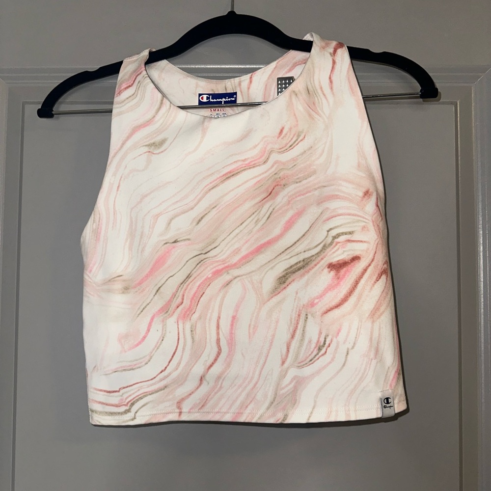 Champion set: crop top and high waisted shorts, size small